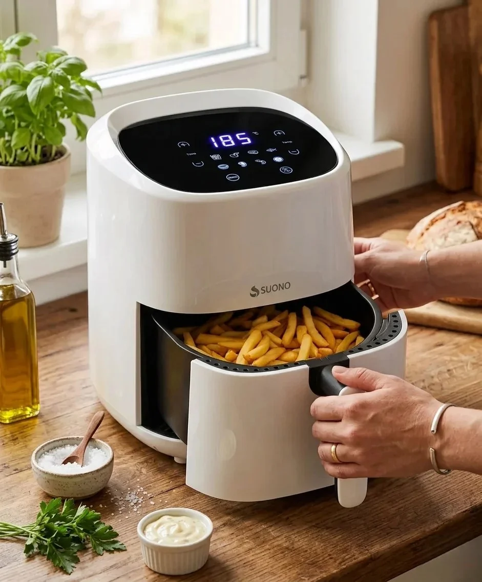 Freidora de aire digital tactil vista frontal